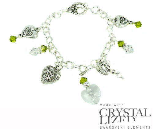 Swarovski Olivine Charm Bracelet