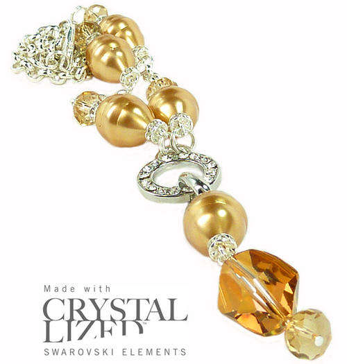 Swarovski Auatralian Golden Pearl Necklace