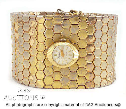 Vintage Watch Bracelet ( Nivada watch Face 17 Rubis )