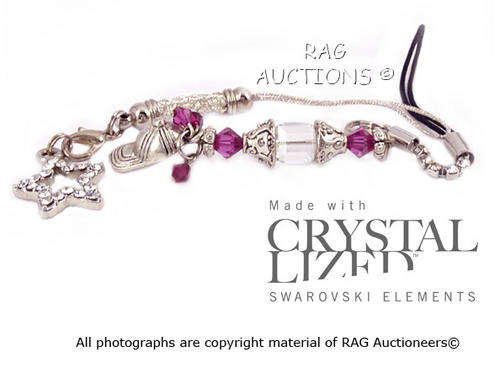 Swarovski Crystal Cellphone Charms Set Of 2