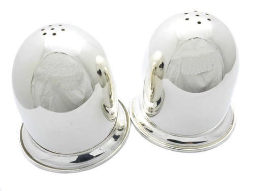 SILVER PLATED (SP25) Salt and Pepper Cellars LARGE