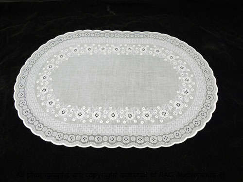 White Oval Place-mats X 24