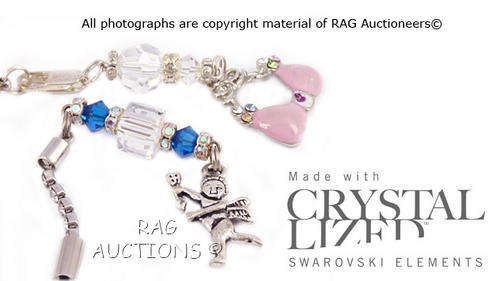 Swarovski Crystal Cell Phone Charms Set Of 2