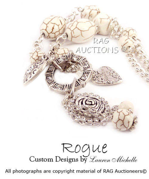 **R580** LAUREN MICHELLE Rogue Range Howlite Negligee Necklace (SPRING COLLECTION)