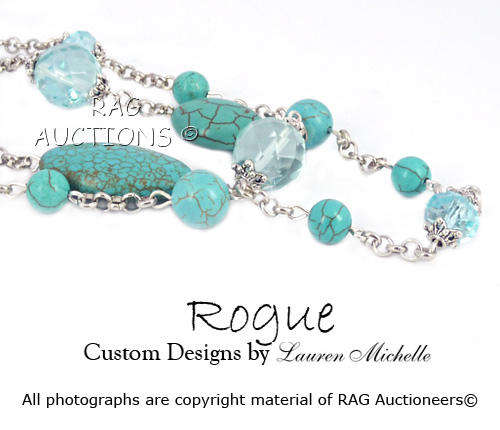 **750** LAUREN MICHELLE Rogue Range Double Tier Turquoise Howlite Necklace (SPRING COLLECTION)