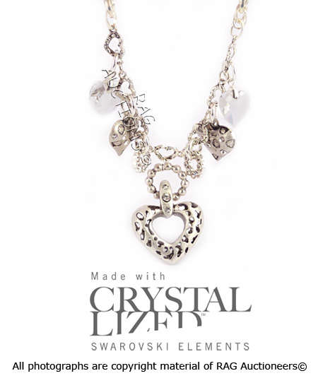 **R730** LAUREN MICHELLE Detatchable Heart Pendant  Necklace [End Of Range (SPRING COLLECTION)]