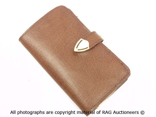**GENUINE LEATHER** Medium Brown French Style Purse (13cm X 8cm)