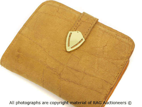 **GENUINE BISON LEATHER** French Style Purse (10.5cm X 8.5cm)