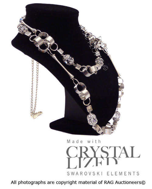 **R940** GENUINE SWAROVSKI  Fancy Chain Long Layer Necklace (SUMMER COLLECTION)