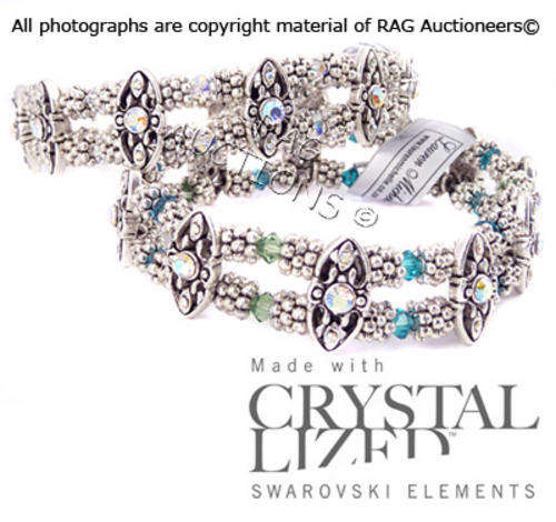 **R400** GENUINE SWAROVSKI Stretch Bracelet Set Of 2 (CHRISTMAS PROMOTION)
