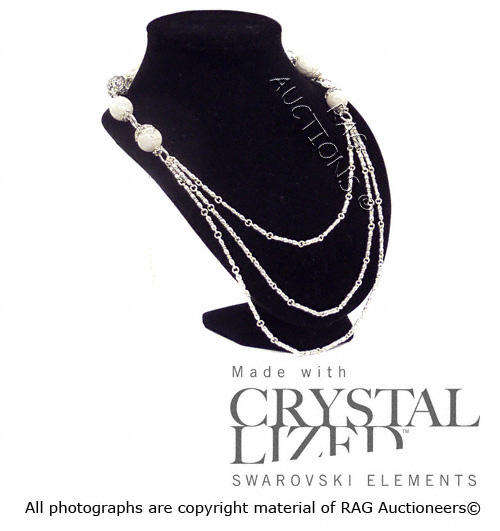 **R860** GENUINE SWAROVSKI Howlite Layer Necklace (SUMMER COLLECTION)