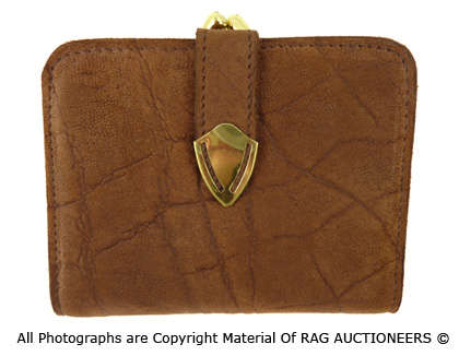 **R400** GENUINE BISON Leather Dark Rust Purse