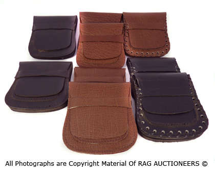 Genuine Leather Single Pouch and Concertina Pouches (Exhumed from 1980's Warehouse)
