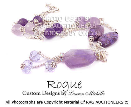 **R740** Amethyst & Agate Long Length Tassle Necklace (SUMMER CLLECTION)