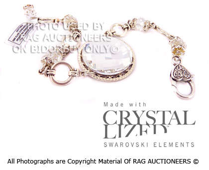 **R400** GENUINE SWAROVSKI Classic Chessboard Pendant Bracelet