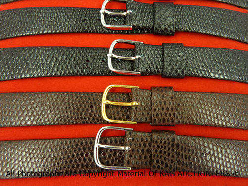 **R1000**Vintage GENUINE ALLIGATOR Watch Straps (Exhumed from 1980s Warehouse) [QTY2]