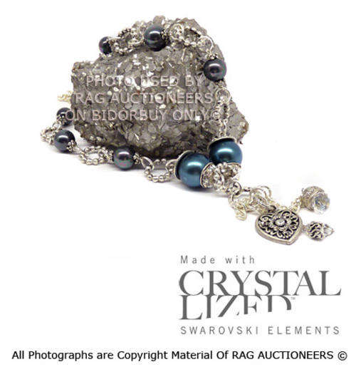 **R880**Lauren Michelle a la mode Tassled Necklace (MIDNIGHT COLLECTION)