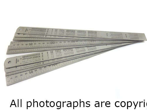 Stainless Hardened Metal Rulers (60cm in Length) [QTY 8]