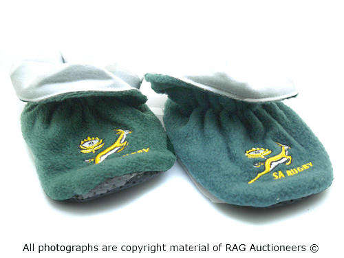SOUTH AFRICA SPRINGBOK RUGBY Slip On Booties/Slipper (12-18 Months)