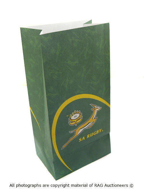 SOUTH AFRICAN SPRINGBOK Rugby Paper Bags (6 Pack) [QTY 9]