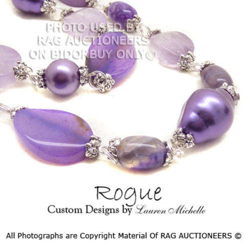 **R840**Amethyst and Agate Tier Necklace