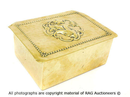 Stunning Hand Beaten World War Soldier's Chocolate Box