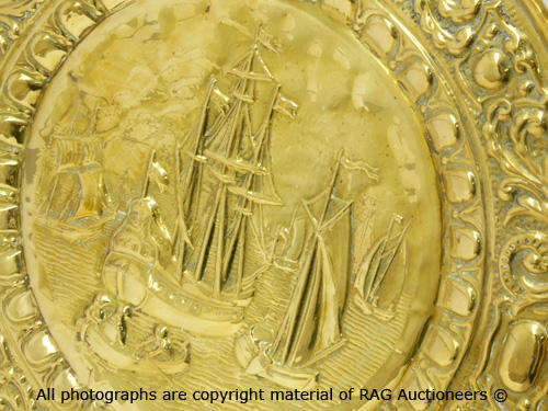 Brass Hand Beaten Plaque