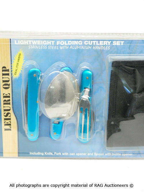 Lightweight Folding Cutlery Set - Stainless Steel with Aluminium Handles [3 Up for Grabs!!!]