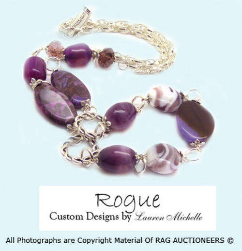 **R600** Lauren Michelle Purple Bliss Agate Necklace