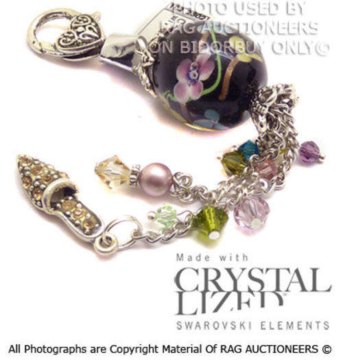 Stunning Genuine Swarovski Crystals and Venetian Pendant Bag Jewelry