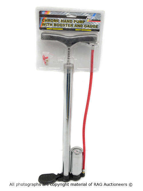 Chrome Hand Pump with Booster and Guage [3 Up for Grabs!!!]