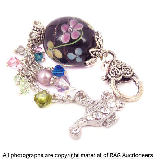 **R400** Stunning Venetian Glass Bead Bag Jewelry