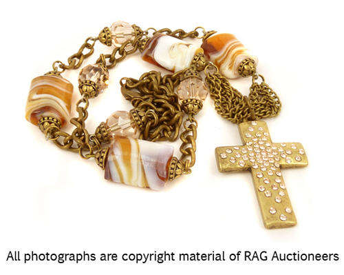 **R600** Lauren Michelle Diamante Cross Necklace