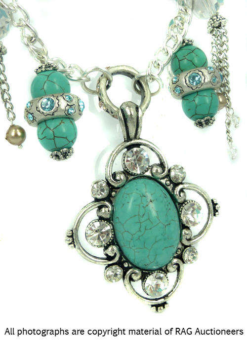 **R830** Lauren Michelle Collection Turquoise Necklace