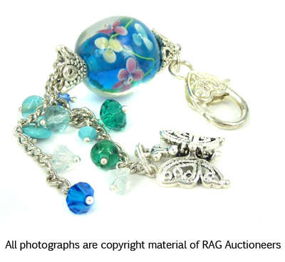 Stunning Lauren Michelle Collection Venetian Glass Beaded Bag Jewelry