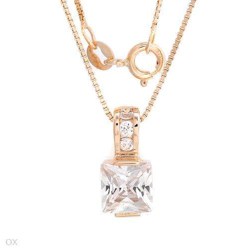 Beautifull 14K/925 Necklace with 5.10ctw Cubic Zirconia