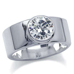 **REDUCED**3.59CT Round White CZ ENGAGEMENT Ring set in THAI-92.5% Sterling Silver