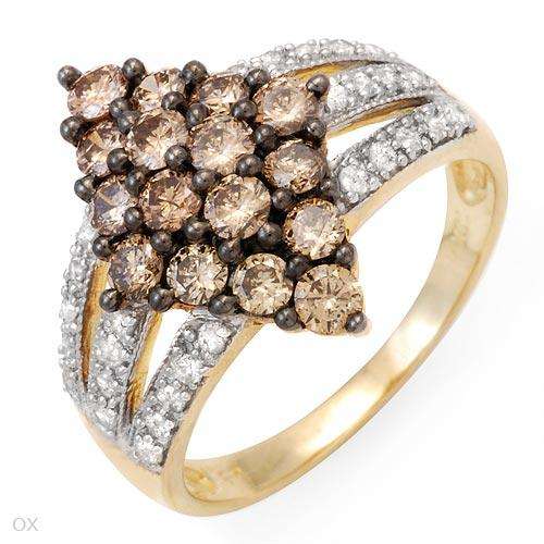 FABULOUS RING WITH 1.35ctw GENUINE DIAMONDS set in 10K GOLD