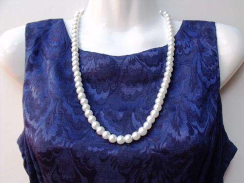 62cm 10mm White Pearls Necklace by Cooper and Lombard Jewellry