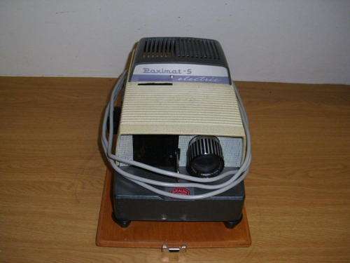 VINTAGE SLIDE PROJECTOR-BRAUN NURNBERG-PAXIMAT-S ELECTRIC-WILL WETZLAR STELLAR 1:2,8/100-GERMANY