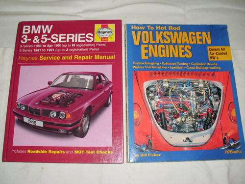 TWO MV MANUALS ON OFFER##HAYNES BMW 3&5 SERIES SERVICE AND REPAIR MANUAL##HOW TO HOT ROD VW ENGINS