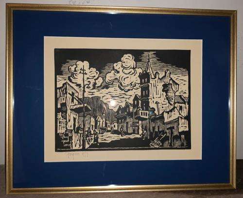 Gregoire Boonzaier Linocut