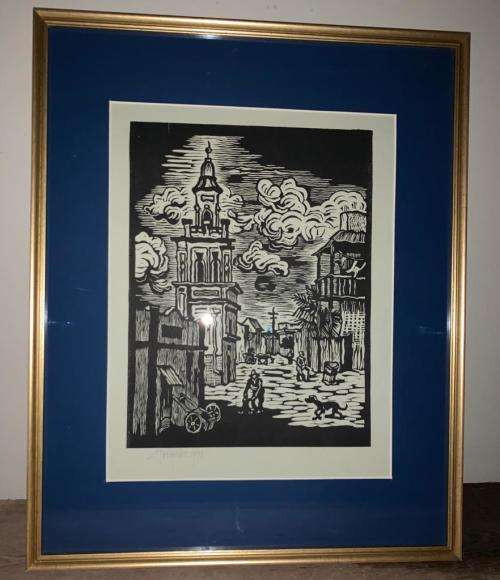 Gregoire Boonzaier Linocut