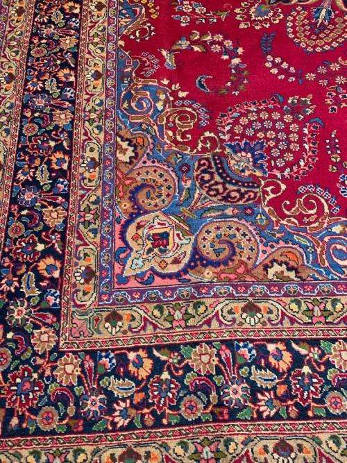 VINTAGE HANDWOVEN PERSIAN RUG [ KASHMAR] 3M95cm x 2M90cm