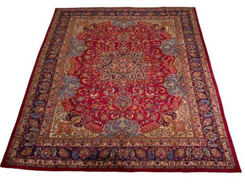 VINTAGE HANDWOVEN PERSIAN RUG [ ISHFAHAN ] 4M00cm x3M03cm