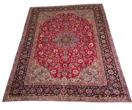 VINTAGE HANDWOVEN PERSIAN RUG [ KASHAN ] 4M00cm x 2M90cm
