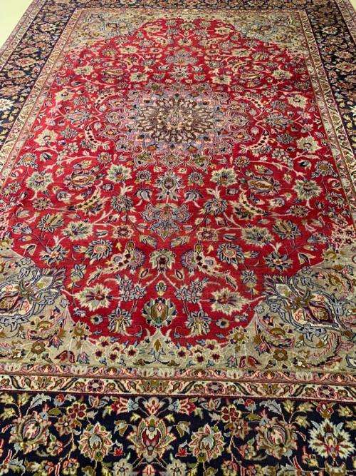 VINTAGE HANDWOVEN PERSIAN RUG [ KASHAN ] 4M00cm x 2M90cm