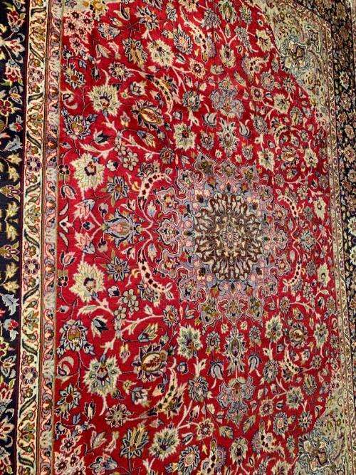 VINTAGE HANDWOVEN PERSIAN RUG [ KASHAN ] 4M00cm x 2M90cm