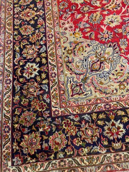 VINTAGE HANDWOVEN PERSIAN RUG [ KASHAN ] 4M00cm x 2M90cm