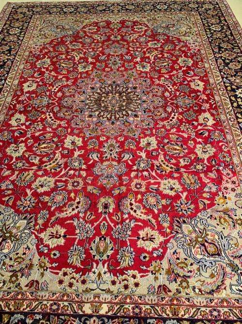 VINTAGE HANDWOVEN PERSIAN RUG [ KASHAN ] 4M00cm x 2M90cm